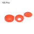 uxcell 100Pcs 5mm Red Hinged Screw Cover Caps, Plastic Flip Screw Protection for M3 M4 M5 Screws