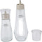 ZASCHMOY Glass Mouthwash Dispenser Elegant Refillable Multifunctional Countertop Dispenser with Spout for Bathroom