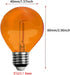 G40 Replacement Light Bulbs Orange 1W Shatterproof Plastic LED Globe Bulbs G40 LED String Lights Replacement Bulb E12/C7 Candelabra Base for Indoor Outdoor Patio String Lights,15 Pack(Orange) by JuzizjMEFOD