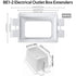 10 PCS BE1-2 Electrical Outlet Box Extenders with 20PCS Screws, 1-Gang Box Extender Single Gang Box Extender Electric Box Extender 1 Gang Power Outlet Accessories (White)
