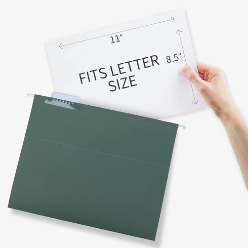 HERKKA Extra Capacity Hanging File Folders, 60 Pack, Reinforced Letter Size with Heavy Duty 0 Inch Expansion for Bulky