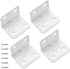 Biaungdo 12 26 26 32mm 90 4 Pcs White Metal Corner Brace, x x L Shape Shelf Bracket, Degree Right Angle L Brackets