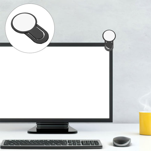 3.54 1.96 Inch Cubicle Rear View Mirror for Office Desk - Lightweight Clip-on Monitor Mirror to See Behind You Reduce