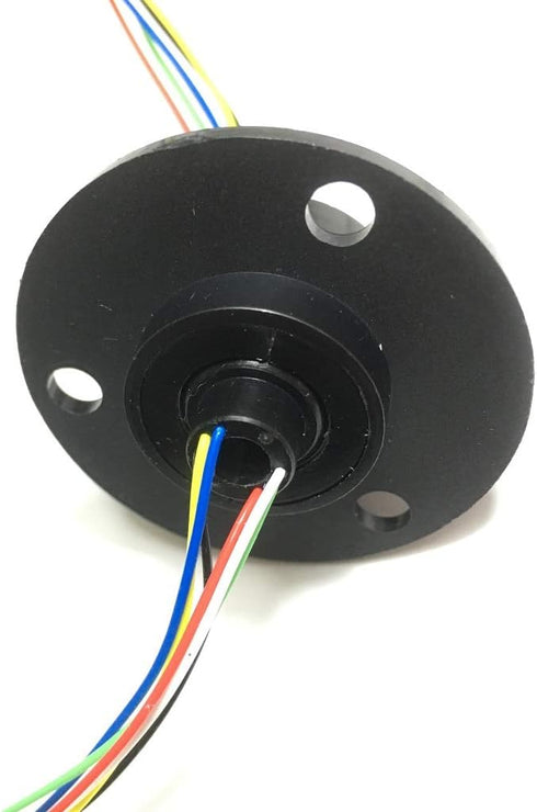 Taidacent Hollow Slip Ring Signal Power Collector Ring, 2/4/6/12 Road Conductive Electric Motor Connector
