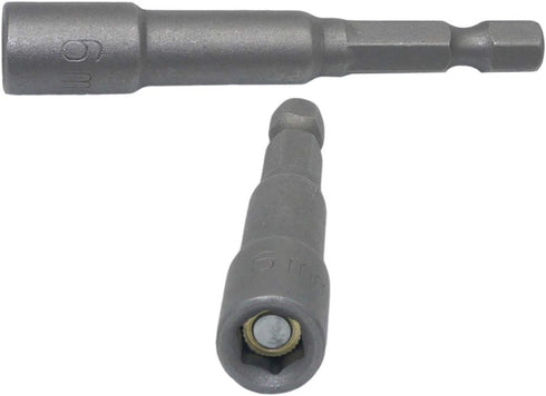 2Pcs 6mm Hex Shank Magnetic Nut Driver Power Screw Drill Bits Socket Wrench Tools