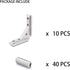 10Pcs 15 Series ULS Aluminum Extrusion Profile Connector Brackets with Corner Pieces and Screws