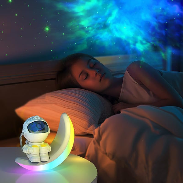CGG Moon lamp Star Projector Galaxy Night Light,Astronaut Starry Nebula Ceiling LED Lamp