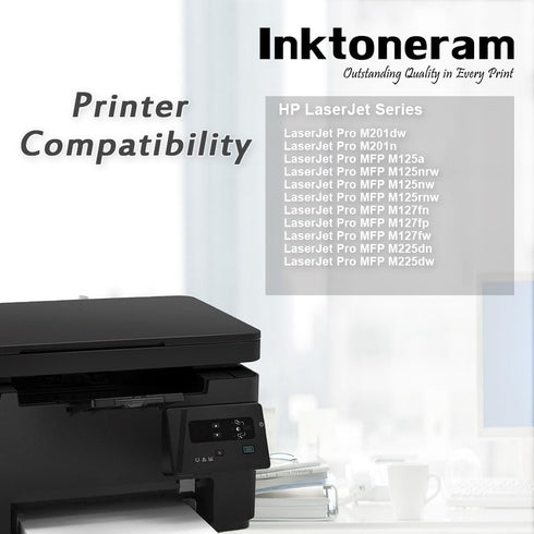 CF283A 83A Compatible Toner Cartridges Replacement for HP Laserjet Pro M201n M225dn (Black, 4-Pack)