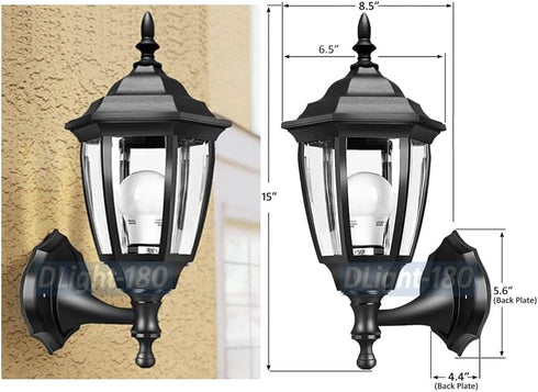 AllAboutAdapters (1 Outdoor Wall Lantern Sconce Unit)