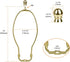 10 Inch Lamp Harp, 2 Set Gold Lamp Shade Holder with Finial, DIY Detachable Replacement Adapter for Table/Floor Lamps