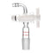 StonyLab Vacuum Flow Control Adapter with PTFE Stopcock, 19/22 Joint and Bent Hose Connection for Lab Supply