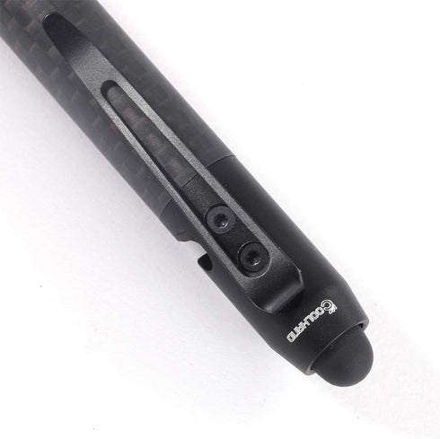 Cool Hand 4.9'' Carbon Fiber Bolt Action Pen Stylus for Touch Screen, Ballpoint Ink Refillable, Compact Size, Skelton