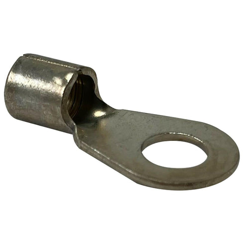 (100) Non-Insulated 6 AWG Gauge Ring Connector, 5/16" Stud Electrical Wire Terminal, USA