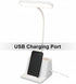 WZZHHJ 3-Color Dimming 360 1) Dual Pen-Holder LED Desk Lamp USB Charging, Eye-Care Soft Light, Touch & Flexible Neck |