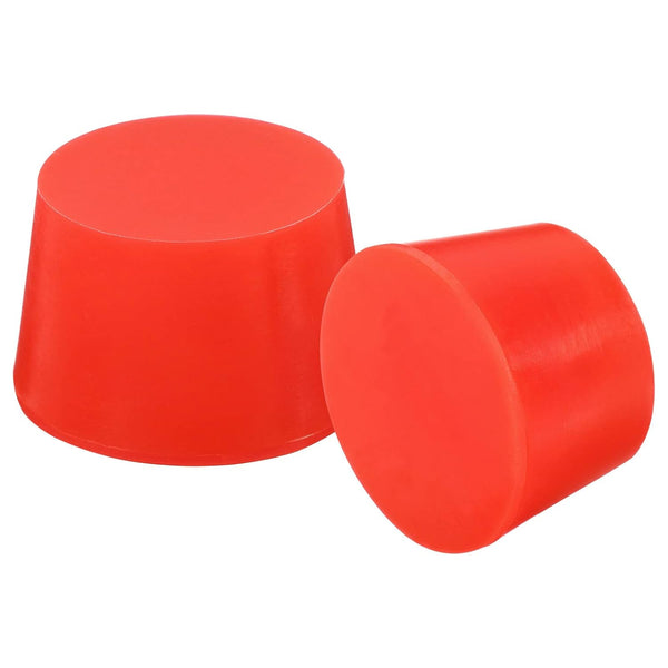 MECCANIXITY Silicone Rubber Tapered Plug - 36mm to 43mm Solid Red for Powder Coating, Laboratory Use (2 Pieces)