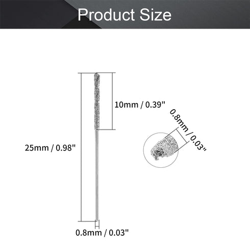Utoolmart 2 Pcs Diamond Twist Drill Bits, 0.8mm Jobber Drill Bits High Speed Steel HSS