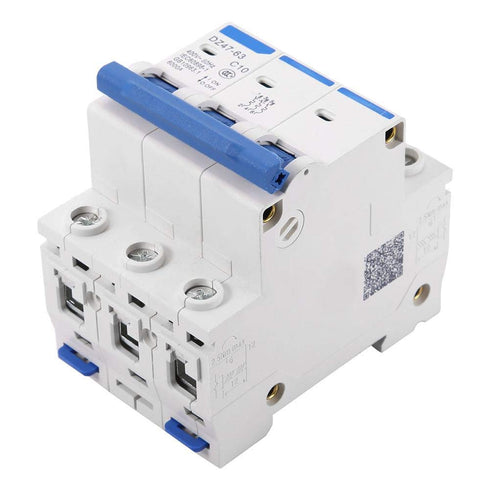 YWBL-WH 3 Pole Miniature Circuit Breaker Safety Breaker DZ47-63 AC 400V (10A)