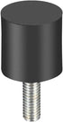 uxcell M6 Thread Rubber Mounts, Vibration Isolators, Cylindrical Shock Absorber with Studs, 20mm x 20mm, 4pcs