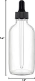 24 Pack 4oz Clear Glass Dropper Bottles, Eye Dropper Bottles with Glass Droppers for Essential Oils