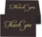 HUKXDGXY Gold Foil Thank You Cards, Elegant Black Notes, 100 Count, 3.5 x