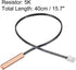 uxcell 5 Pcs 5K NTC Thermistor Probe, 15.7 Inch Copper Temperature Sensor for Air Conditioner