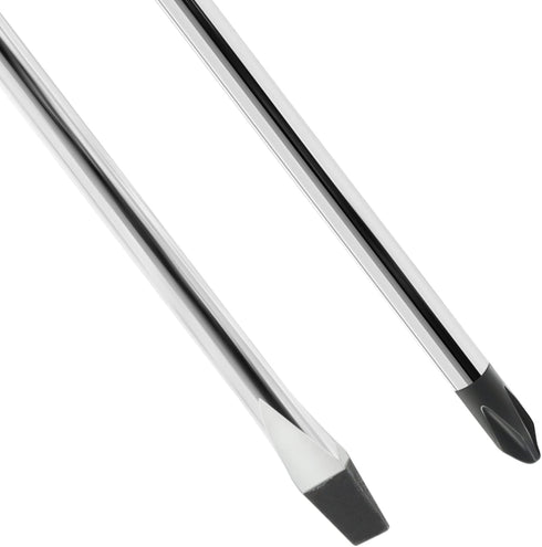 Magnetic Screwdriver Set 2 PCS, 5 Inch Steel Shaft with Phillips and Flat Head Tips for Repairing