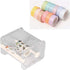 Transparent Adhesive Tape Dispenser, Desktop Washi Tape Holder with Cutter for Office (Tapes Not Included, White)