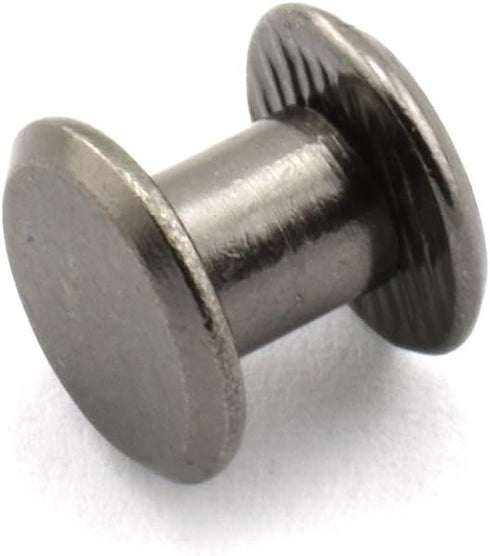 LQ Industrial 120pcs Chicago Screw Binding Screws, Slotted Philip Head, 5x6mm Black