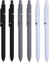 FIOVER Gel Pens, 6Pcs Fine Point Smooth Writing Pens, 0.5mm Black Gel Ink for Journaling Note Taking