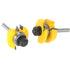 Bits,2PCS Set 1/4 Inch Shaker Rail and Stile Router Router Bit Shank,Combination Bevel Profile Scriber,for Cabinet
