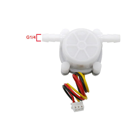 1/4" Water Flow Sensor - Food-Grade Switch Hall Effect Flowmeter Fluid Meter Counter for Hosepipe 0.3-6L/min