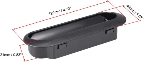 uxcell Flush Pull Finger Insert Recessed Cabinet Handles 120mm x 40mm x 21mm Black by uxcell