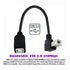2.0 90 20cm cablecc Type B Male to Female USB Extension Cable Degree Down Angled for Printer Scanner Disk