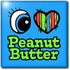 3dRose 8 Inch Bright Eye Heart I Love Peanut Butter Ceramic Tile