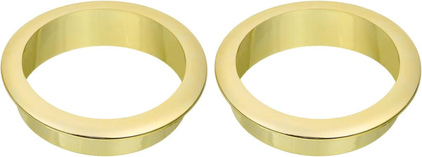 uxcell 2 Pcs Nylon Desk Grommets, 2.36 inch Cable Hole Cover for Computer Desk, Gold