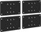 4pcs Black 3.5x6.5 Post Bracket for 4x4 Wood Post Anchor Base Steel Plate with Holes for Wood Joint Connector
