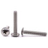 M4-0.7 x 35mm Truss Head Machine Screws, 304 Stainless Steel 18-8, Phillips Drive, Mushroom Head, Full Coarse Thread