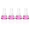 4pcs Narrow Mouth Glass Erlenmeyer Flasks, 250ml, Borosilicate with Printed Graduation