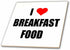 3dRose I Heart Breakfast Food 6 Inch Ceramic Tile