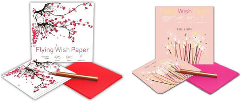 Flying Wish Paper Combo Pack, 1 x Cherry Blossoms + 1 x Make A Wish,