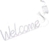 Zerodeko Welcome Neon Sign LED Light Decorative Welcome Sign Neon Lamp for