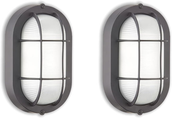 WISBEAM 2 Pack LED Bulkhead Light, Outdoor Bulkhead LED Wall Light, Dimmable,