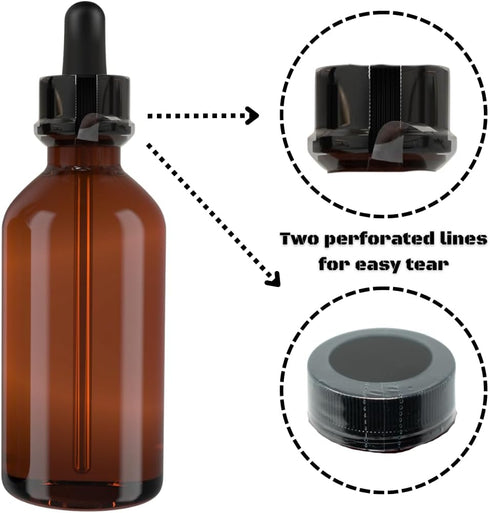165 x 28 mm Clear Perforated Shrink Band for Glass Jars and Containers - Bundle of 250
