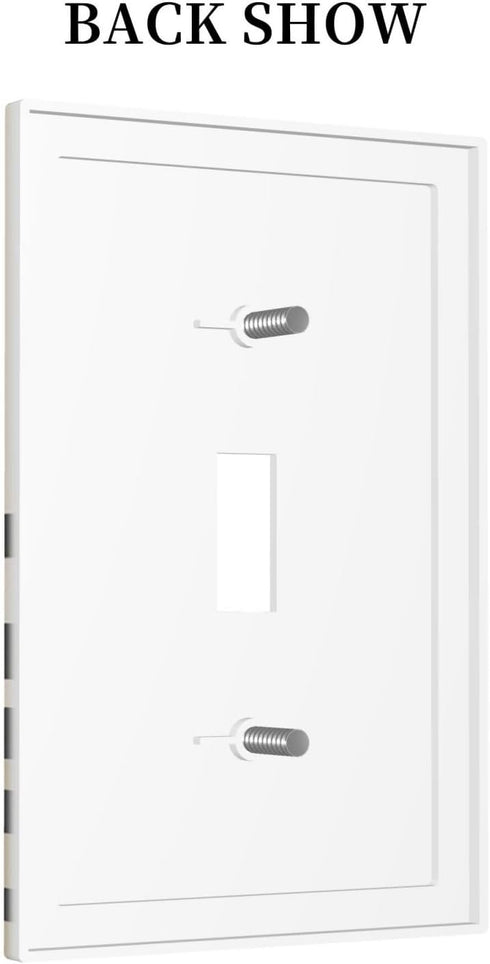 Abstract Boho Mid Century Decorative Light Switch Plate, 1 Gang Wall Cover for Home Electrical Switchplate Decor
