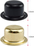 MARRTEUM 1/2 Inch 1/4-27 2xGold 2xBlack Tall Hollow Lamp Finial Knob Caps Finial Lamp Tops Tapped Lamp Accessories