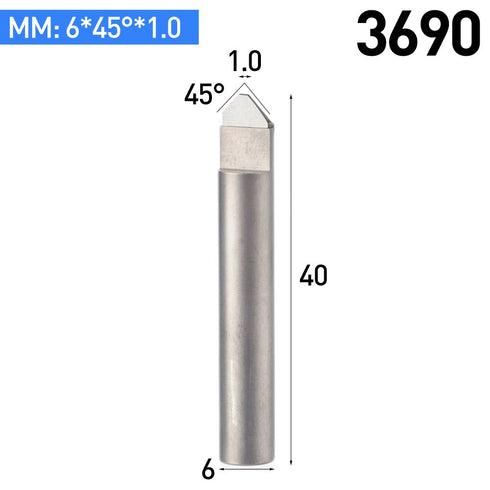 1PC 6mm CNC Router End Mill Diamond PCD Tools - Stone Hard Granite Cutting Engraving Bits