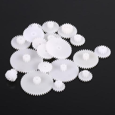 Set, 19 Garosa Motor Gear Plastic Durable Gear Kit with Parts for Robot Toys and Cars, Ideal for Model Building