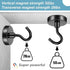 FINDMAG 10 Pack Black Magnetic Hooks Heavy Duty, 50LBS Neodymium Magnet Hook for Home, Kitchen, Workplace, School