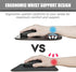 Ergonomic Leather Mouse Pad Mat with Wrist Support, Non-Slip Rubber Base for Gaming Office