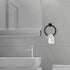 Hand Towel Holder for Wall Mounted - Towel Ring, Simple Round Towel Hanger SUS 304 Stainless Steel (Black)